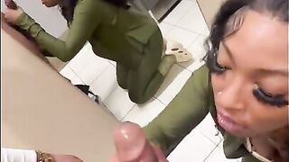 SHE TRIED TO KEEP QUIET WHILE GETTING FUCKED IN DRESSING ROOM PART 2 ( PEOPLE WERE EVERYWHERE)