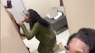SHE TRIED TO KEEP QUIET WHILE GETTING FUCKED IN DRESSING ROOM PART 2 ( PEOPLE WERE EVERYWHERE)