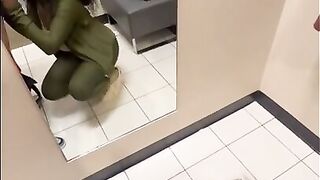 SHE TRIED TO KEEP QUIET WHILE GETTING FUCKED IN DRESSING ROOM PART 2 ( PEOPLE WERE EVERYWHERE)