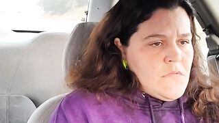 Horny Slut in Car Can't Wait Until Home to Get Off