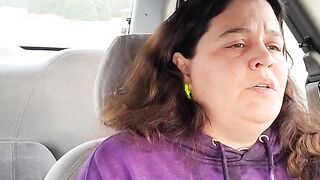 Horny Slut in Car Can't Wait Until Home to Get Off