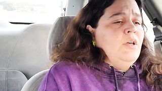 Horny Slut in Car Can't Wait Until Home to Get Off
