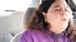 Horny Slut in Car Can't Wait Until Home to Get Off