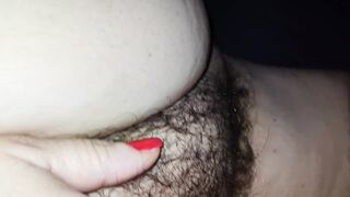 Masturbating soft hairy pussy fuck cumshot and creampie