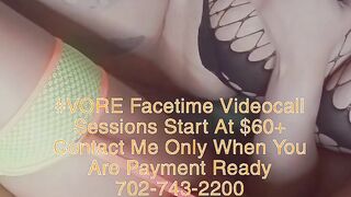 Vore Fetish, Ebony JOI/Sph FaceTime Videocall Sessions Start At $60