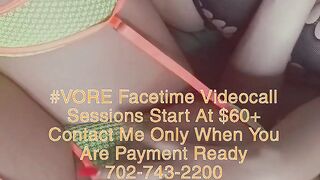 Vore Fetish, Ebony JOI/Sph FaceTime Videocall Sessions Start At $60