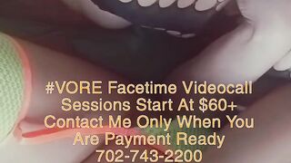 Vore Fetish, Ebony JOI/Sph FaceTime Videocall Sessions Start At $60