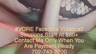 Vore Fetish, Ebony JOI/Sph FaceTime Videocall Sessions Start At $60