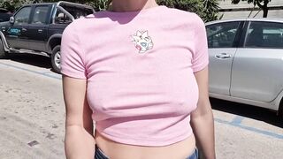 I flash my breasts while walking in public