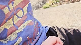 Zoey B giving a very public handjob!