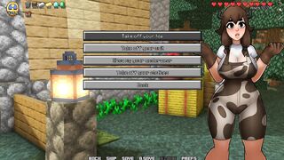 Minecraft Horny Craft - Part 2 - Hot CowGirl Make Ahegao And Strip By LoveSkySan69