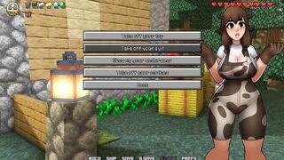 Minecraft Horny Craft - Part 2 - Hot CowGirl Make Ahegao And Strip By LoveSkySan69