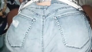 Fucking Thick Latina In Her Denim Booty Shorts