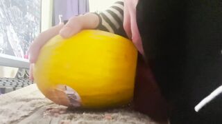 cute femboy fucks fruit