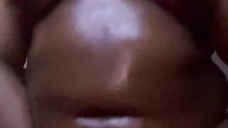 BBW ebony teen oils up and teases
