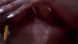 BBW ebony teen oils up and teases