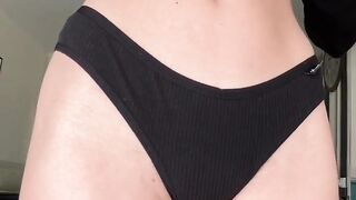 18 YO Bubble Butt Blonde Teases in Panties (upskirt POV)