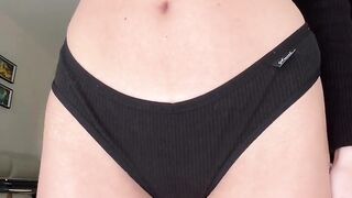18 YO Bubble Butt Blonde Teases in Panties (upskirt POV)