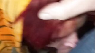Tiger sucks her husband's perfect cock